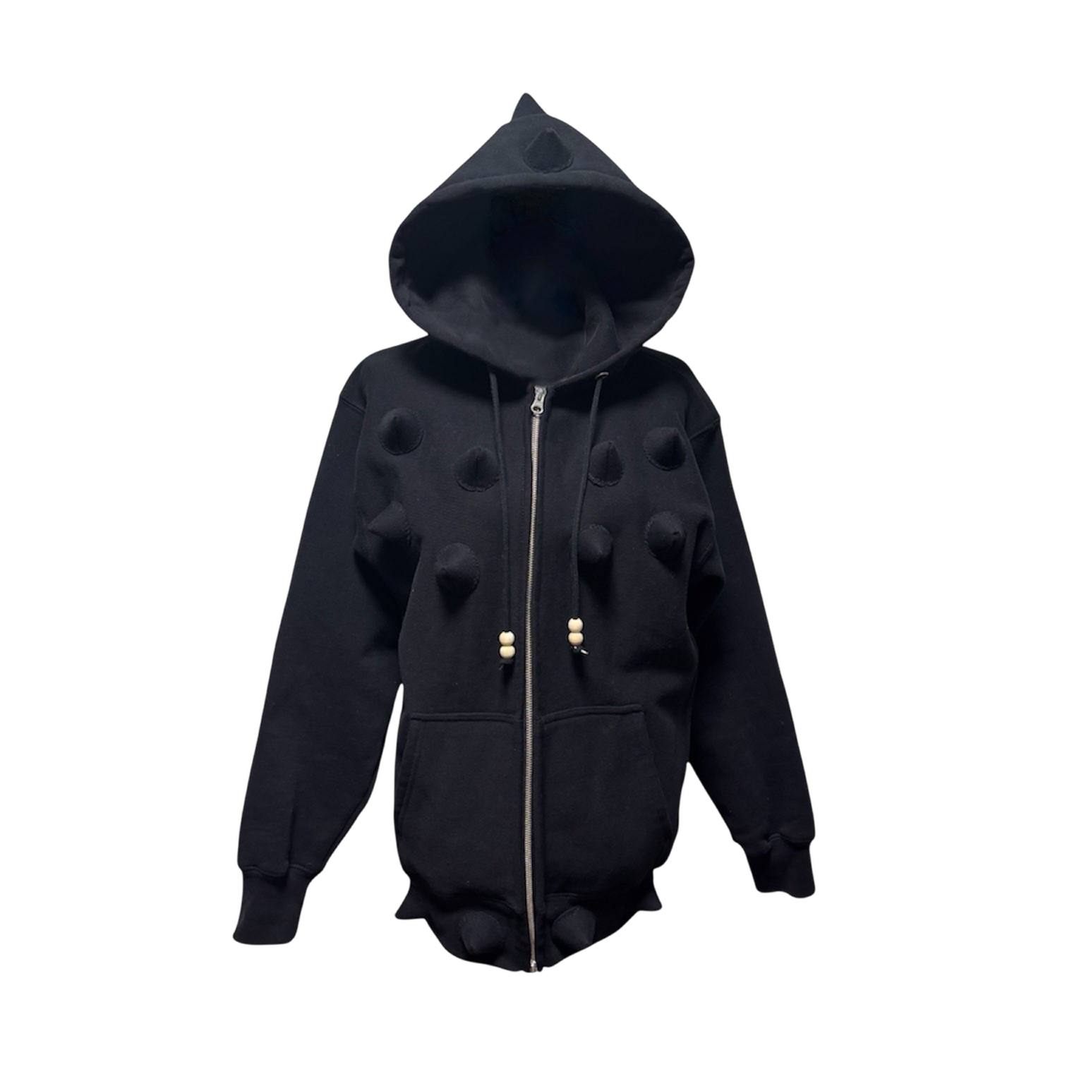 dinosaur spines Doubie Zip-Up Hoodie