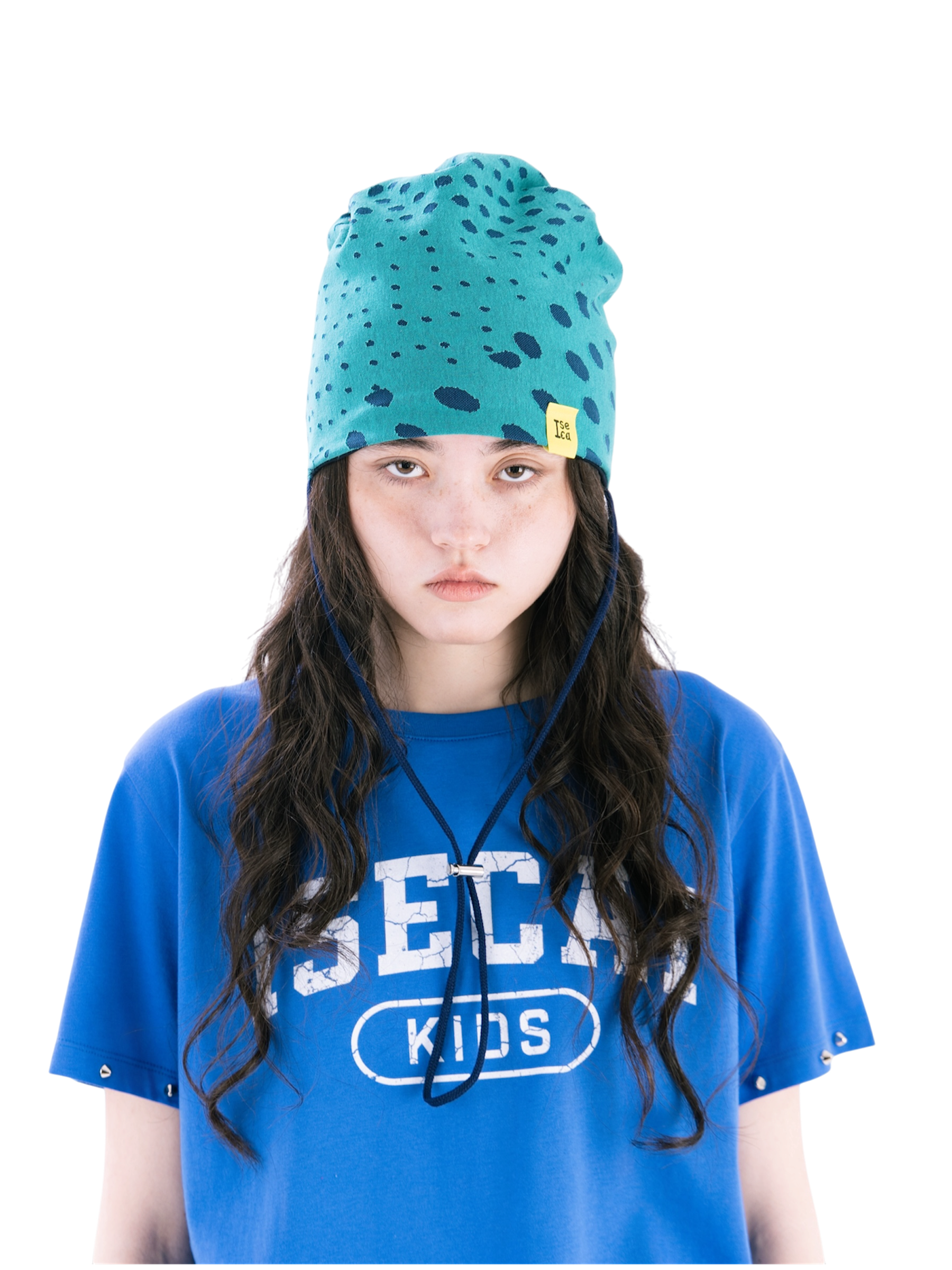 EGG STRING BEANIE TURQUOISE BLUE