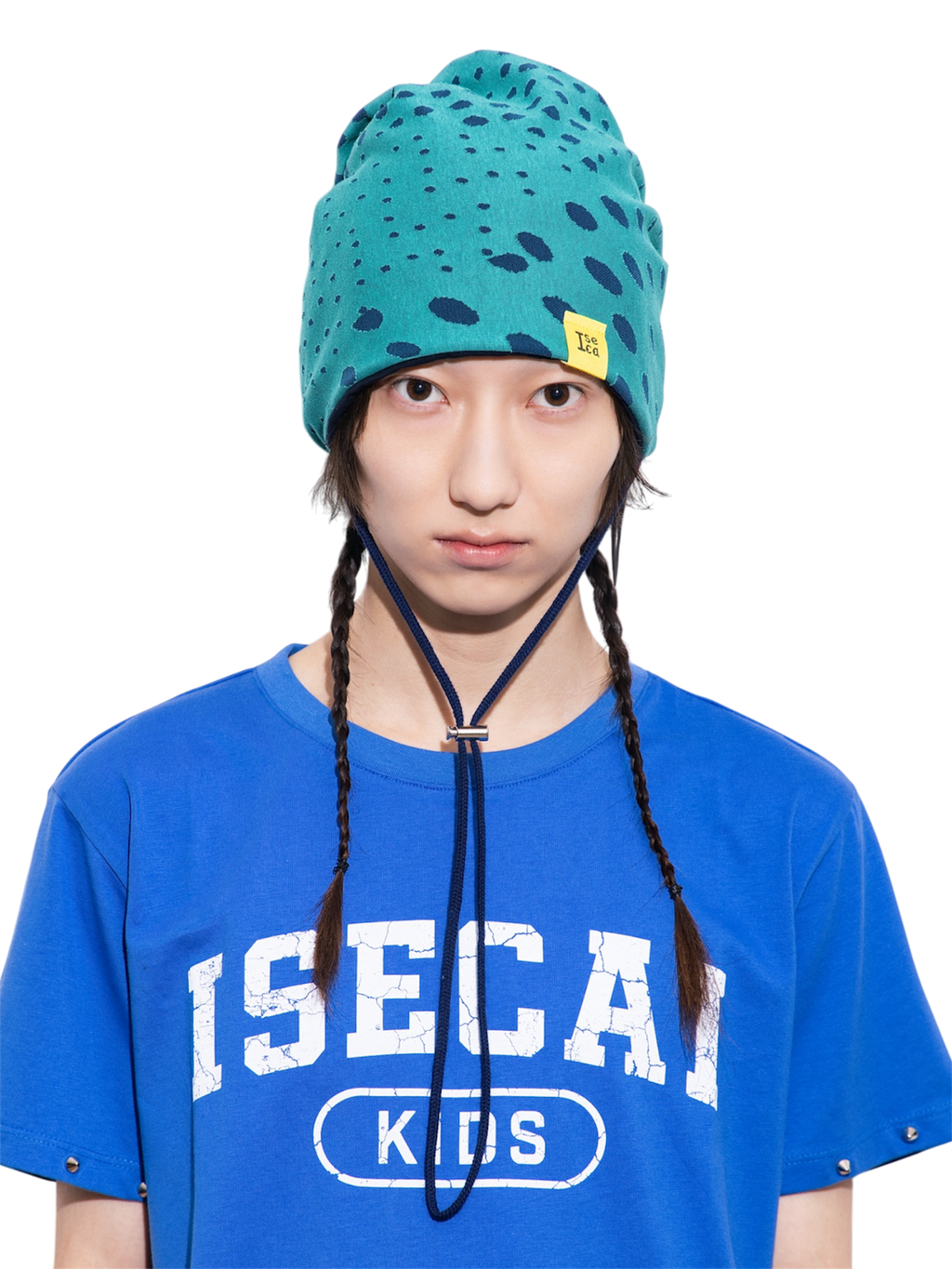 EGG STRING BEANIE TURQUOISE BLUE