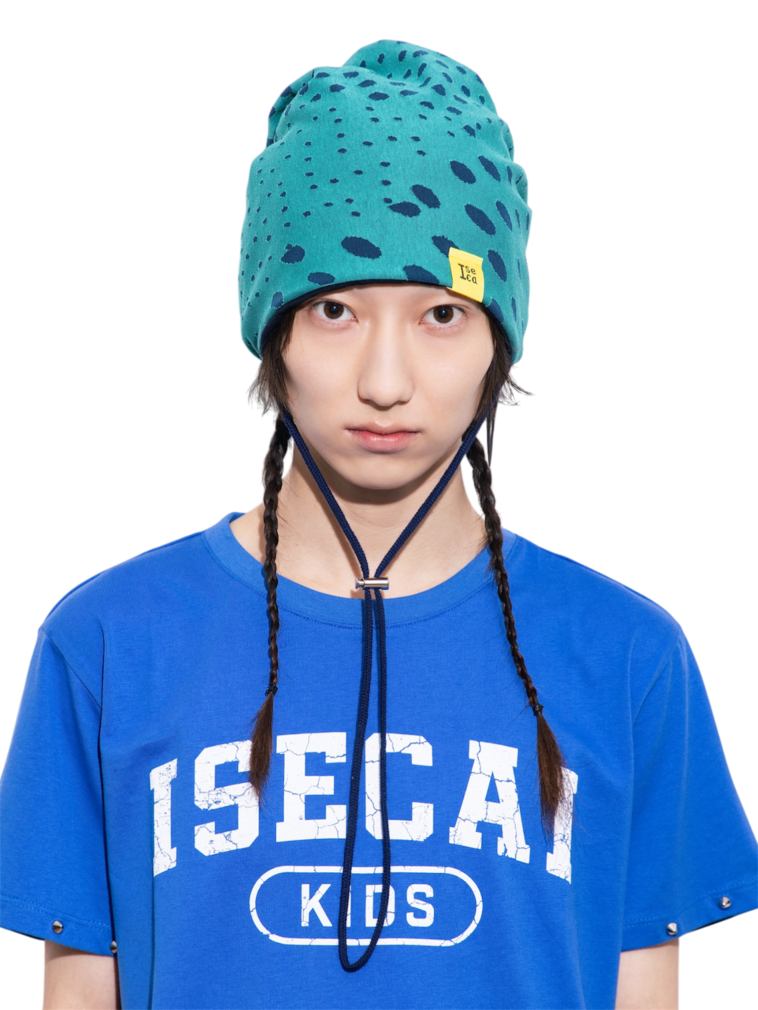 EGG STRING BEANIE TURQUOISE BLUE