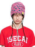 EGG STRING BEANIE  MINT PINK