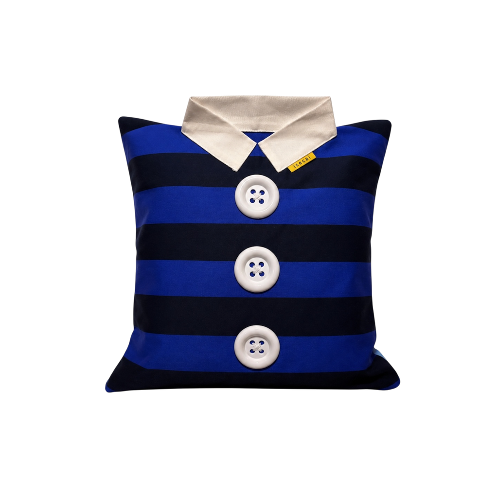 SHIRT CUSHION COVER BLUE&NAVY