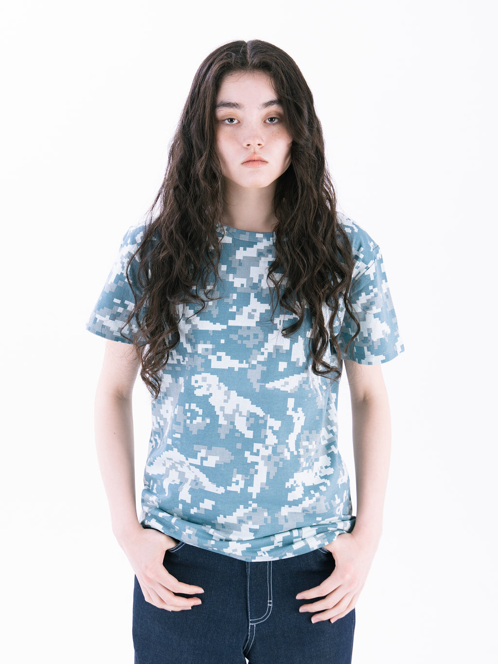 DINO CAMO TEE BLUE