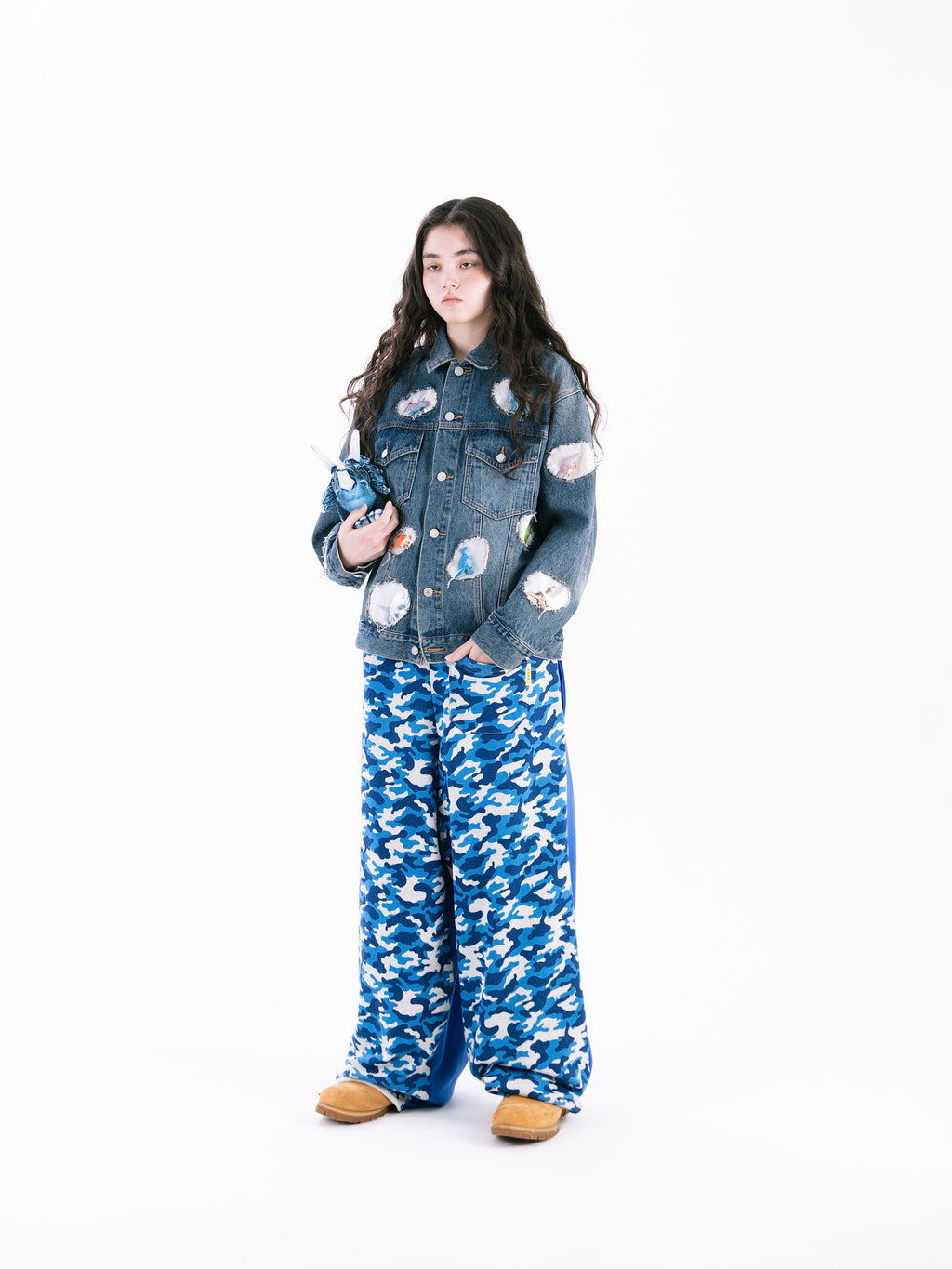 SWITCH CAMO SWEAT PANTS BLUE