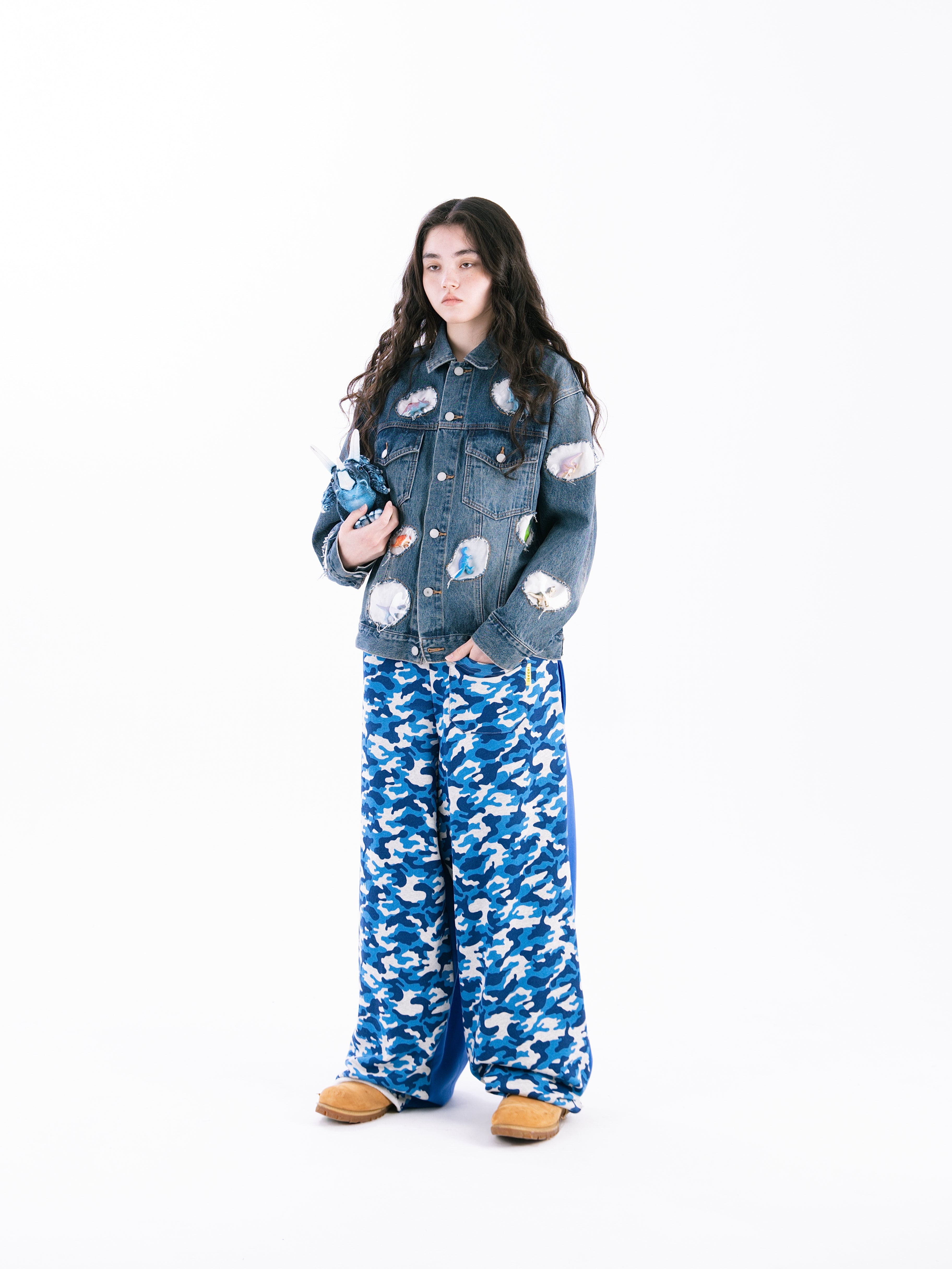 SWITCH CAMO SWEAT PANTS BLUE