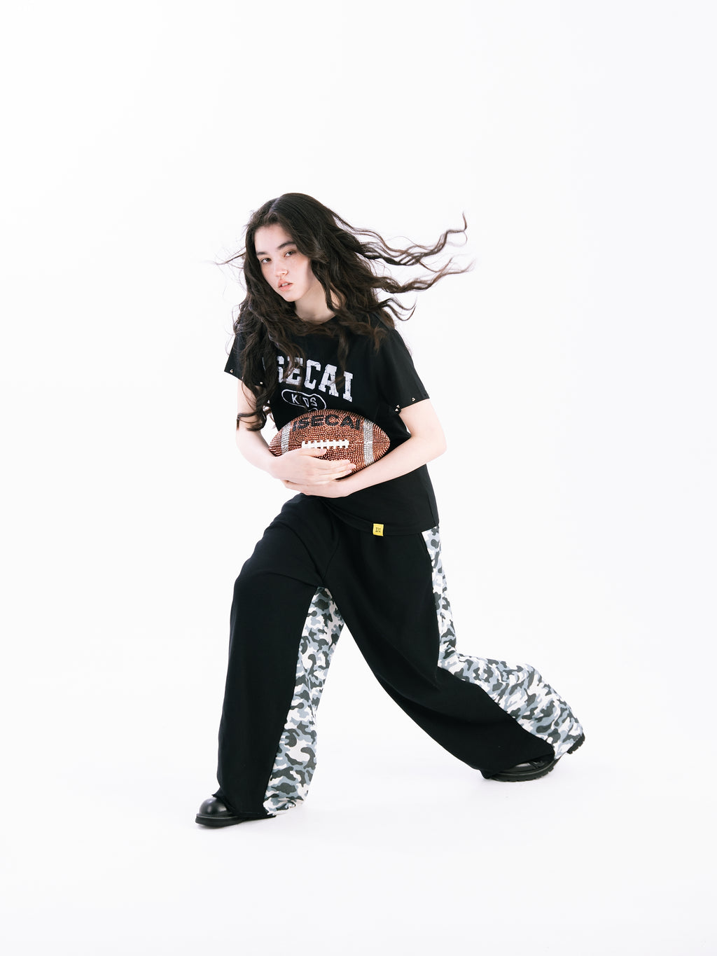 SWITCH CAMO SWEAT PANTS BLACK