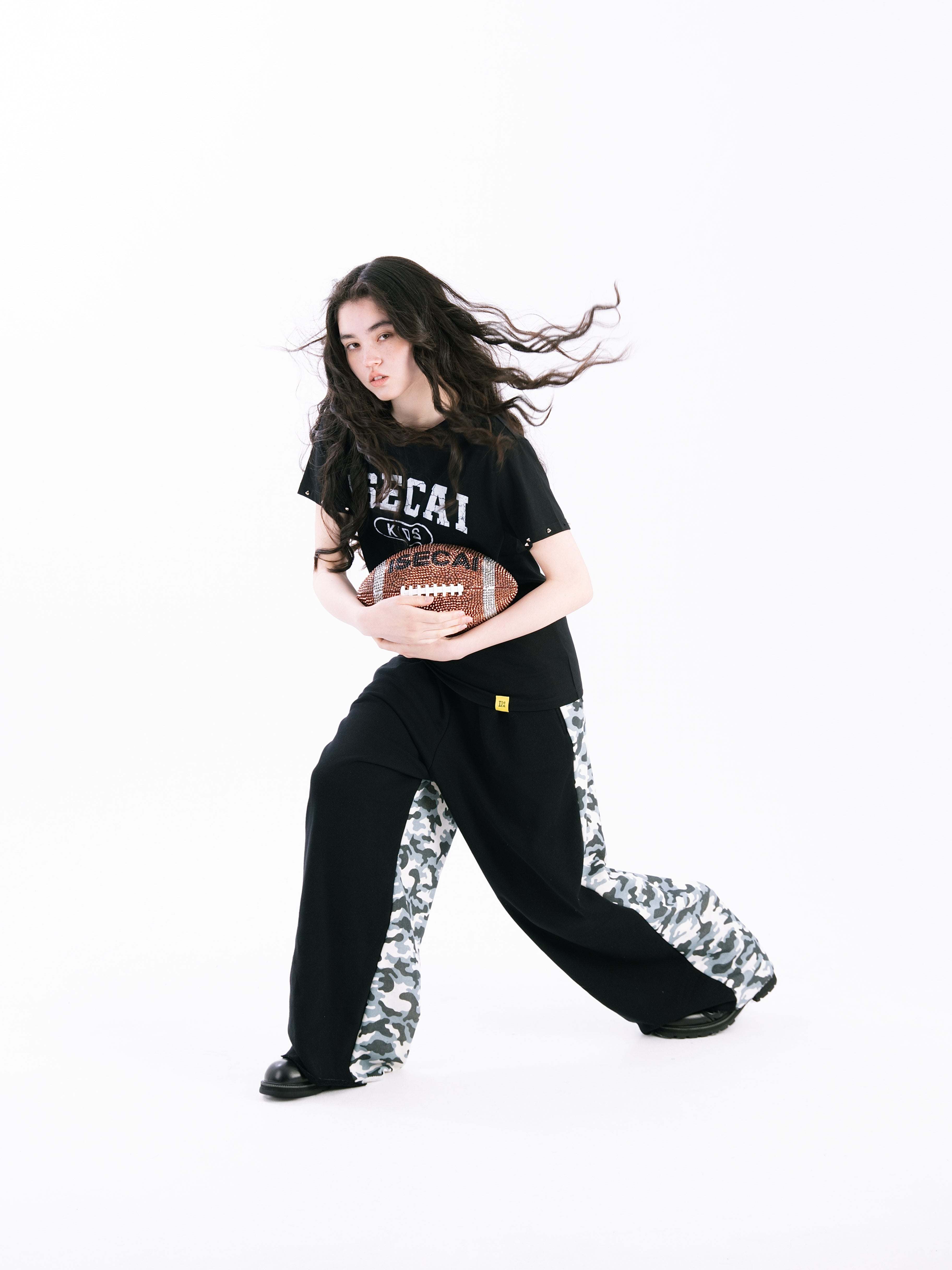 SWITCH CAMO SWEAT PANTS BLACK