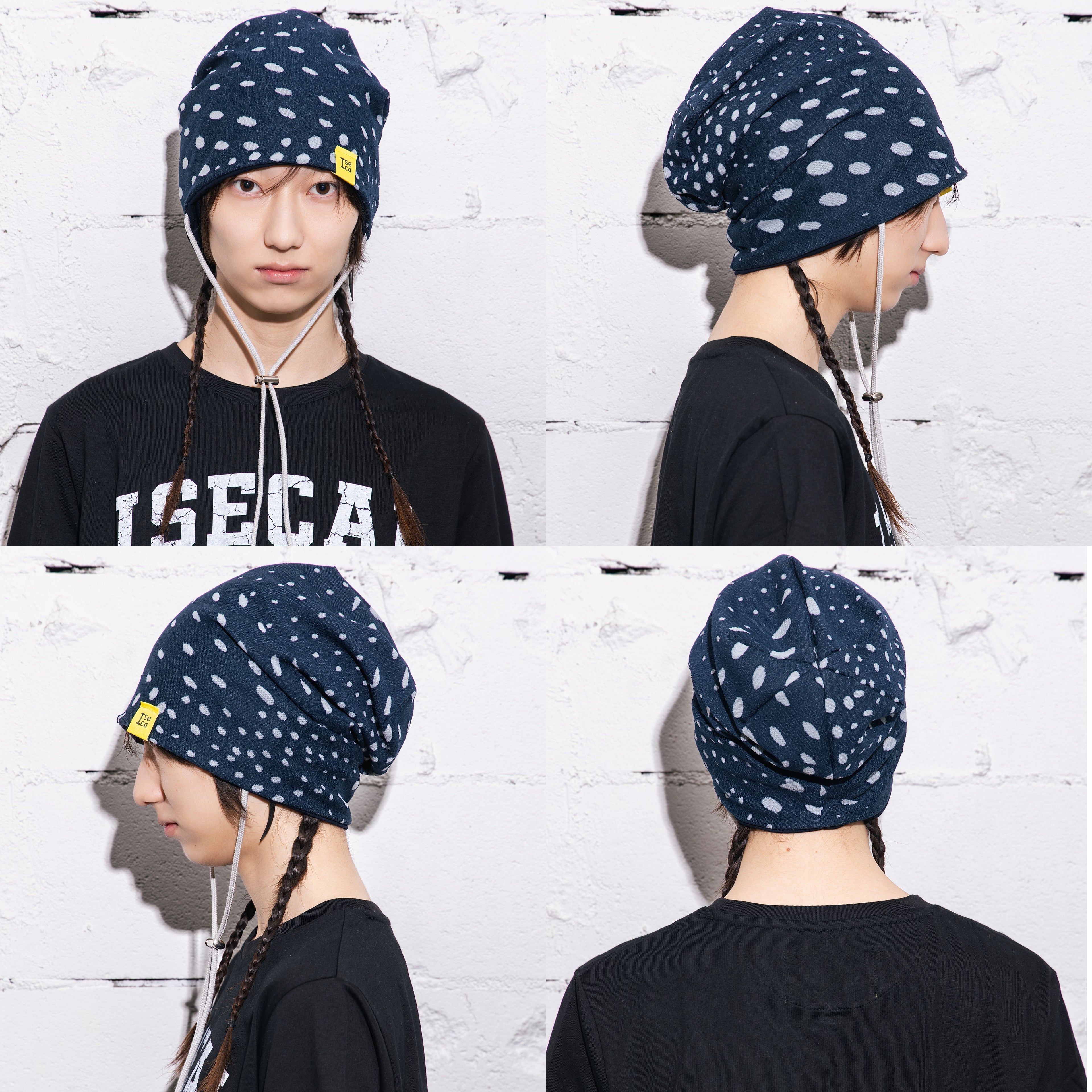 EGG STRING BEANIE SMOKE NAVY