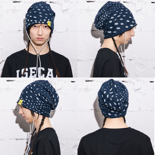 EGG STRING BEANIE SMOKE NAVY